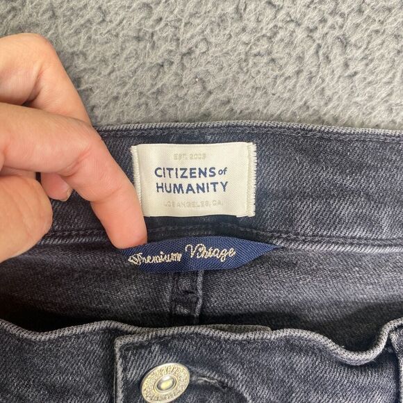 Citizens of Humanity Emerson Mid Rise Relaxed In Black Wash Sz 33 - Picture 8 of 14